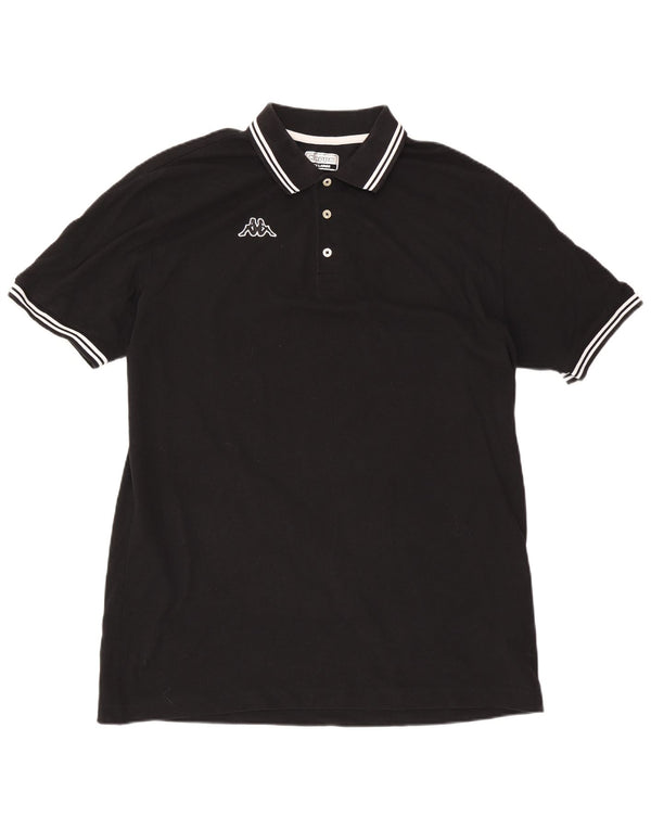 Cămașă polo pentru bărbați Kappa 3XL bumbac cu dungi negre