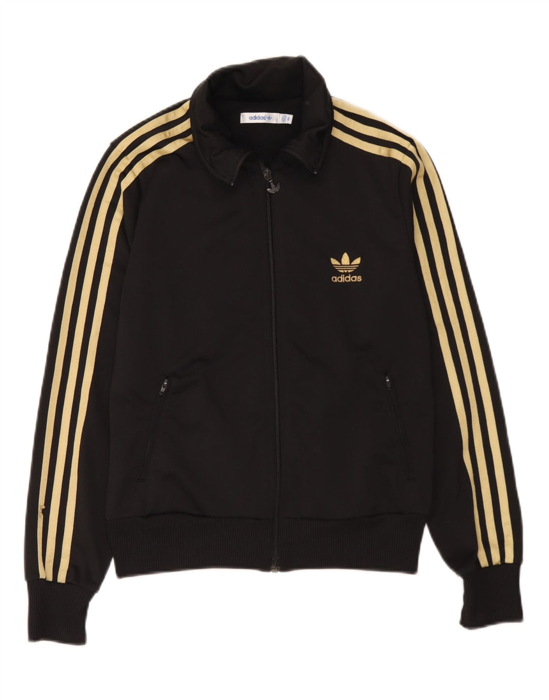 Jachetă de top pentru trening grafic Adidas pentru femei EU 40 Poliester mediu negru