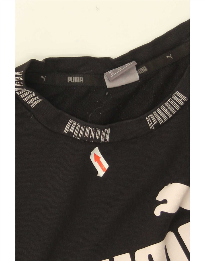 Tricou grafic Puma pentru bărbați Top mediu negru bumbac