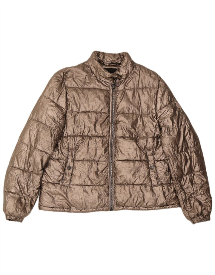Jachetă căptușită pentru femei Massimo Dutti UK 14 Medium Gold Poliester