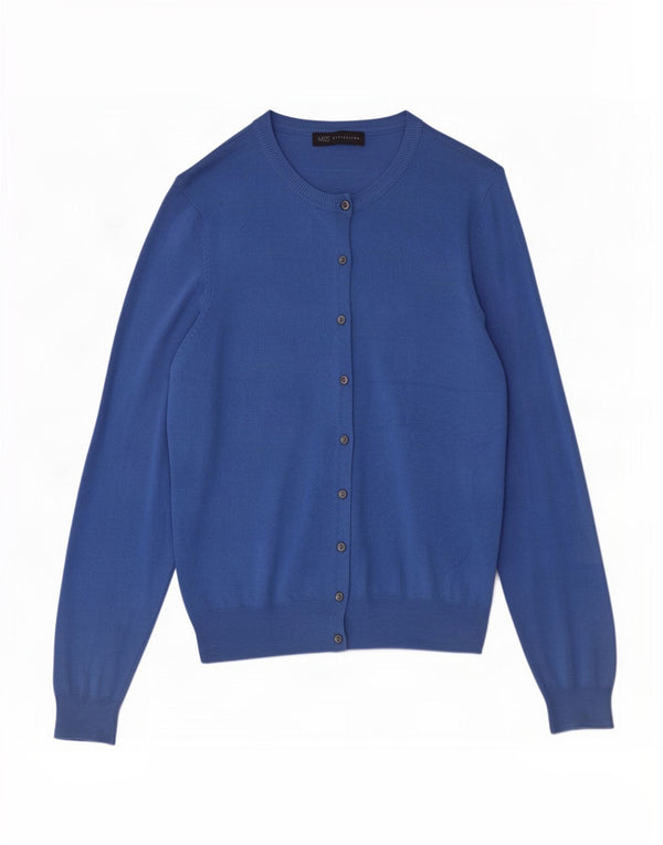 Pulover cardigan pentru femei Marks & Spencer UK 16 mare, albastru, viscoză