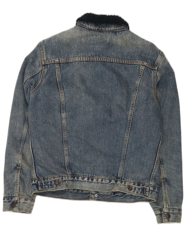 Jachetă pentru bărbați Levi's Sherpa Denim UK 36 Small Blue Bumbac