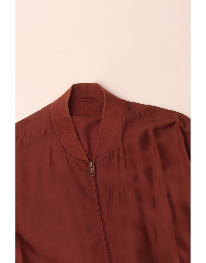 Bomber pentru bărbați VINTAGE UK 40, mătase mare, maro