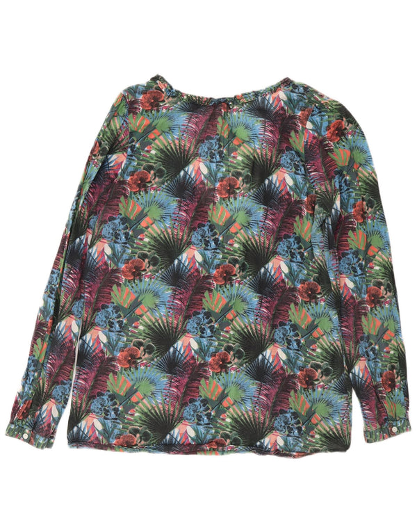 Bluză supradimensionată pentru femei Friendtex, Marea Britanie 10, verde, florală, hawaiană