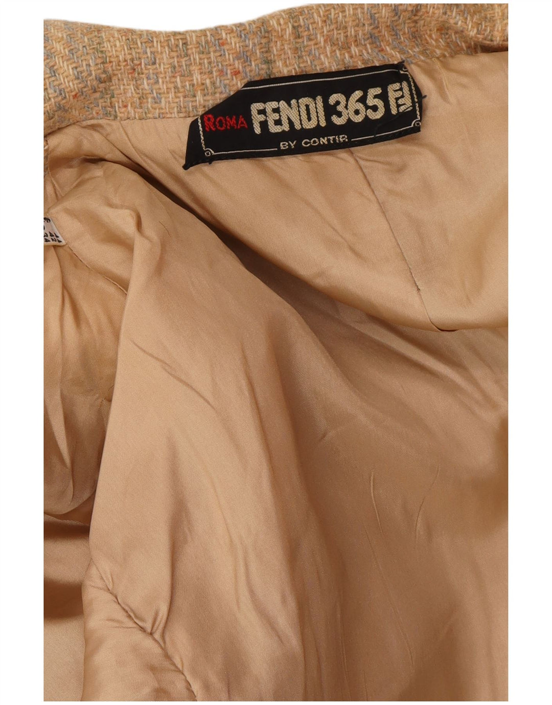 Sacou FENDI pentru femei cu 2 nasturi IT 44 Medium Bej cu dungi Clasic