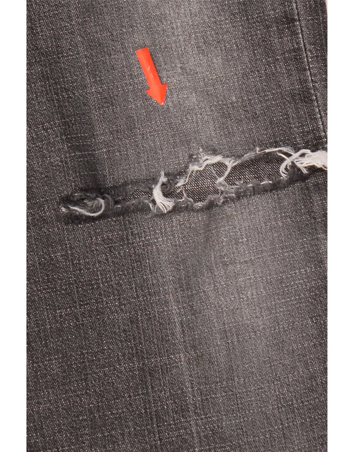 Blugi drepti distressed 505 Levi's pentru femei US 6 Medium W30 L32 gri