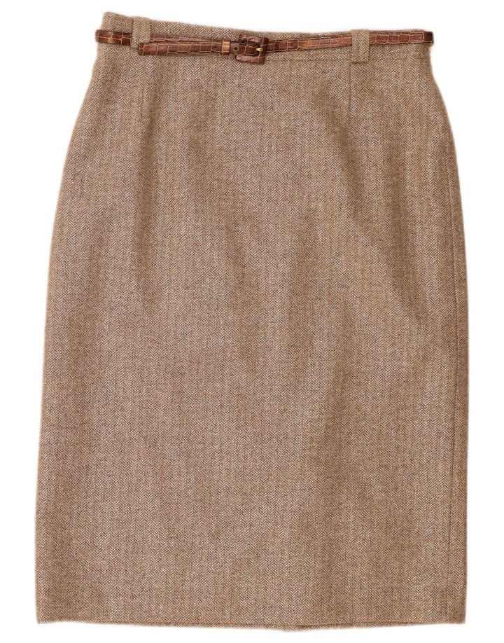 Fusta Creion Femei Eugen Klein IT 42 Medium W30 Lână Chevron Maro