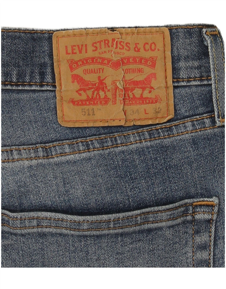Blugi Levi's 511 Slim pentru bărbați W34 L32 Bumbac albastru