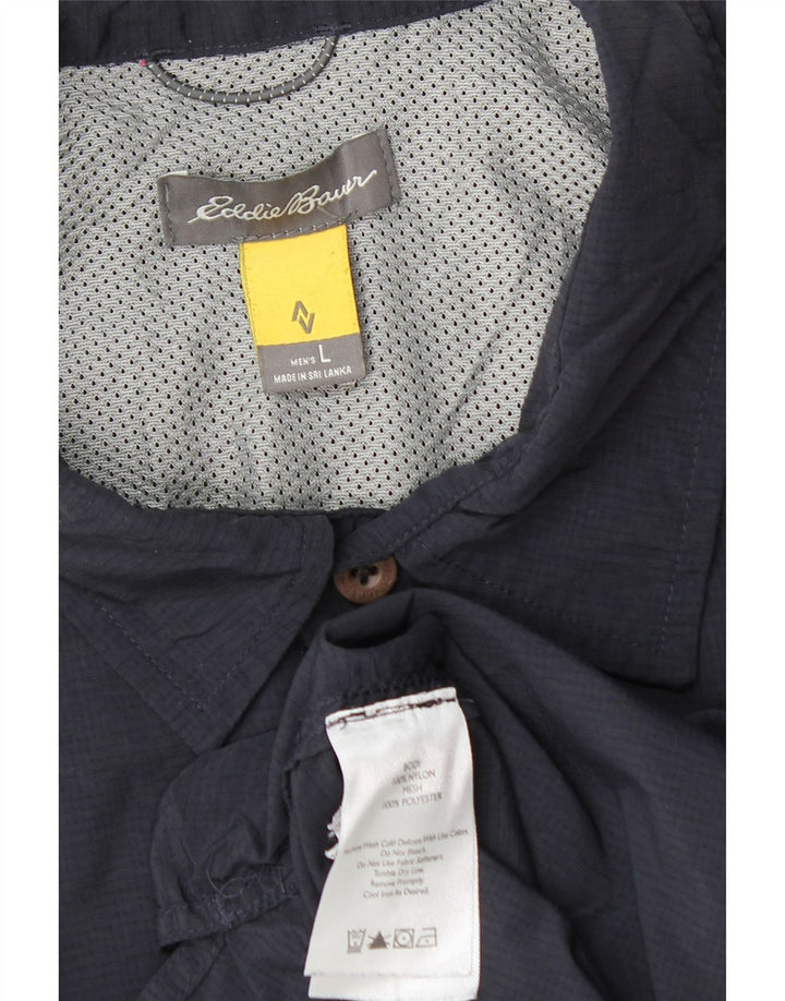 Cămașă de călătorie pentru bărbați Eddie Bauer, mare nailon bleumarin