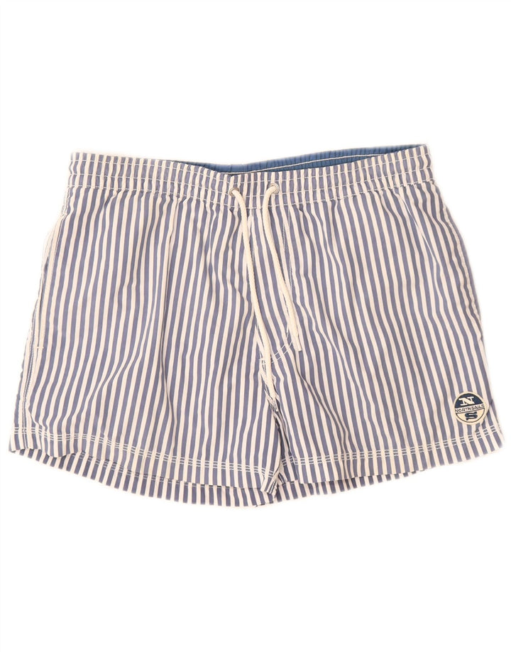 Pantaloni scurți de înot North Sails pentru bărbați, poliamidă cu dungi albastre medii