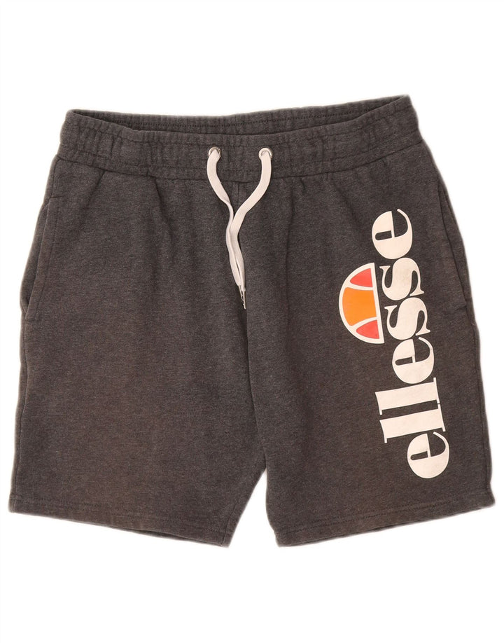 Pantaloni scurti sport grafic ELLESSE pentru bărbați, bumbac, gri mic