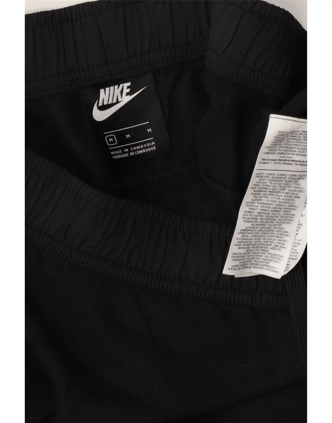 Pantaloni de trening grafic Nike pentru bărbați Joggeri, bumbac mediu negru