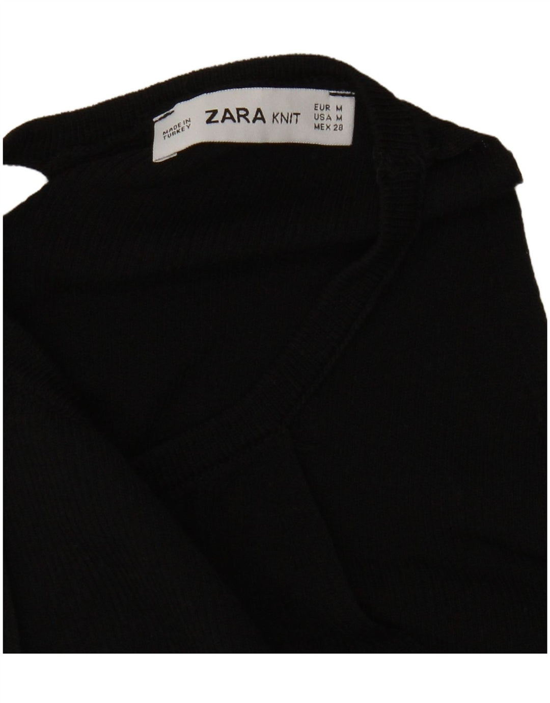 Top Crop Halter pentru femei Zara UK 12 Medium Negru