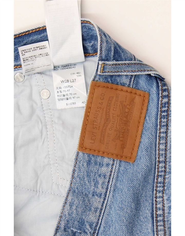 Blugi drepti pentru femei Levi's Ribcage W28 L27 Bumbac albastru