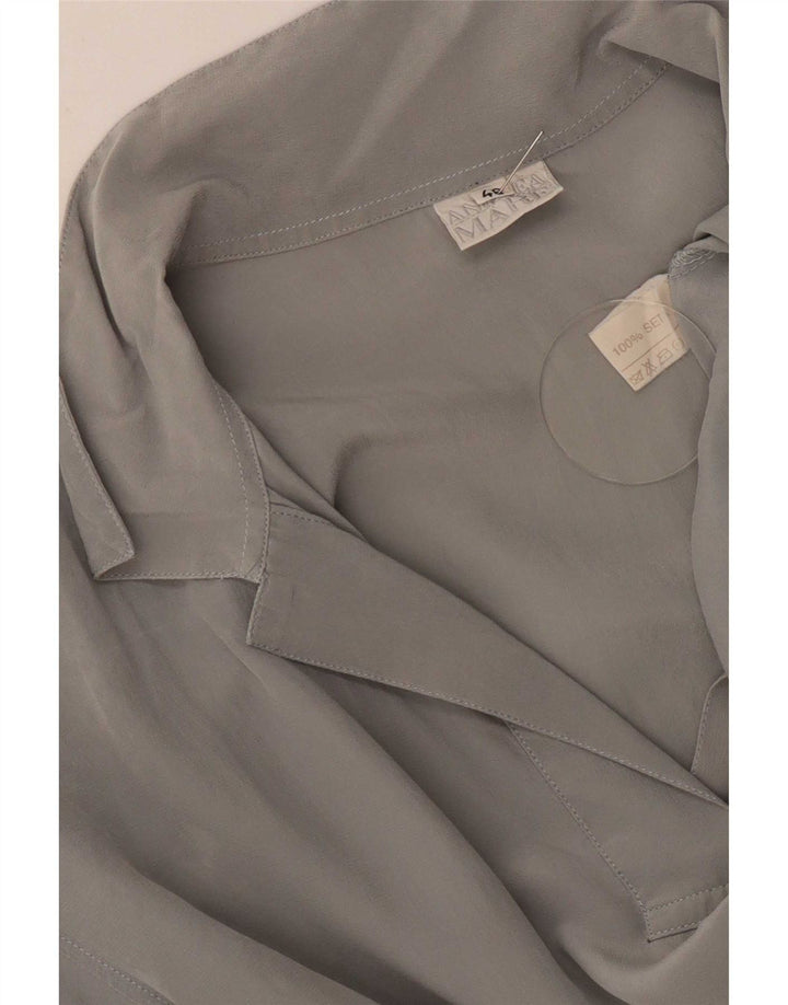 Andrea Mare Tricou Polo Femei IT 48 XL Gri Matase