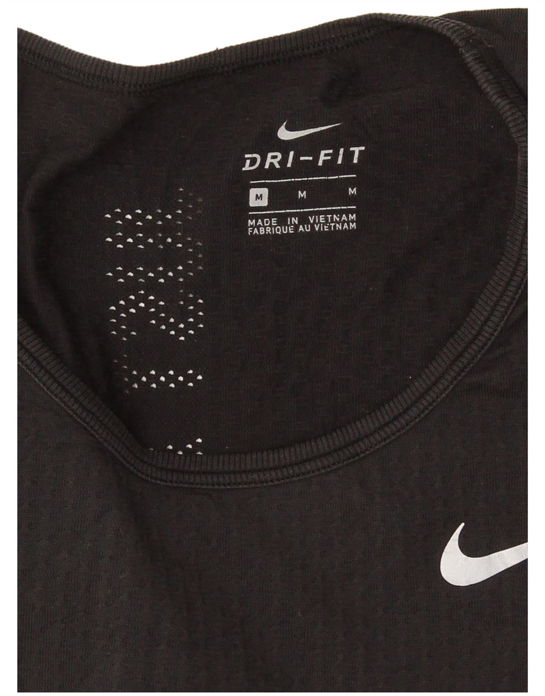 Nike Dri Fit Top cu mânecă lungă pentru femei UK 12 Poliester mediu negru