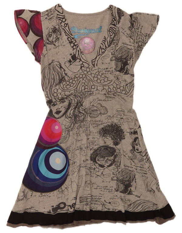 Rochie A-Line Desigual pentru femei UK 12 Gri mediu