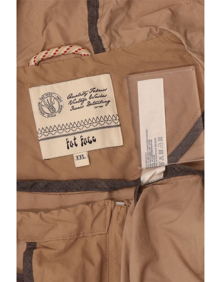 FAT FACE Jachetă de vânt cu glugă pentru bărbați UK 44 2XL Bej Bumbac