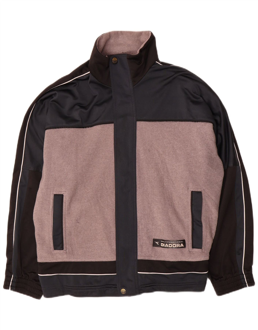 Jachetă de trening pentru bărbați Diadora UK 38 Medium Gri Poliester Colorblock