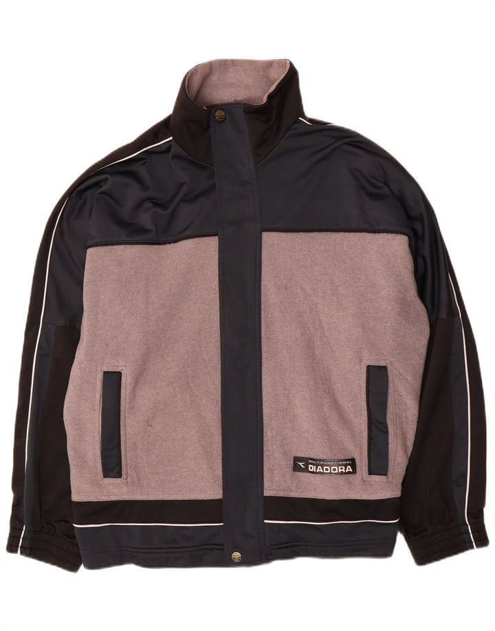 Jachetă de trening pentru bărbați Diadora UK 38 Medium Gri Poliester Colorblock