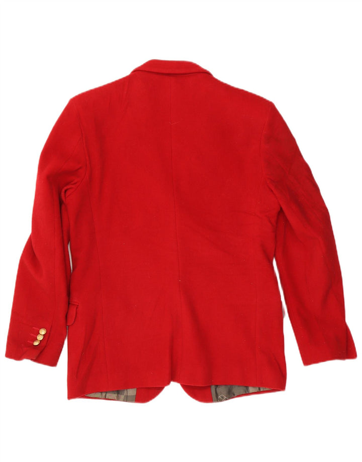 Jachetă Blazer Damă Armata Di Mare 3 Nasturi IT 42 Lână Roșie Medie