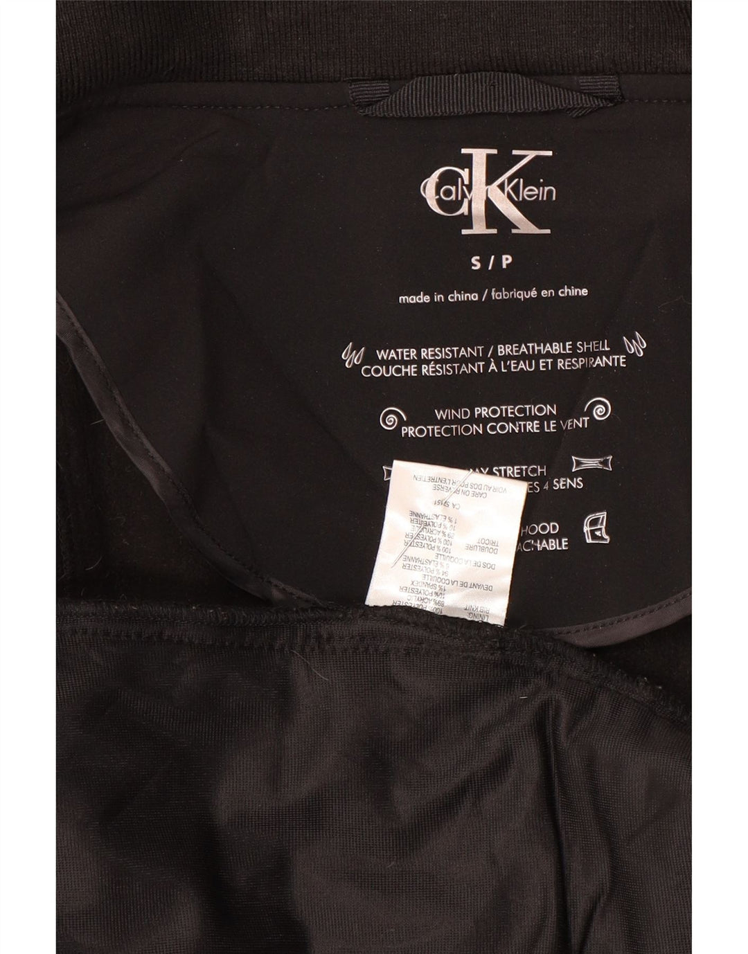 Pelernă de ploaie Calvin Klein pentru femei UK 10 Poliester negru mic