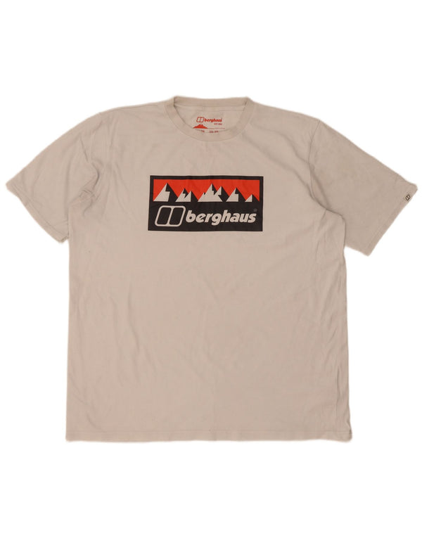 Tricou grafic pentru bărbați Berghaus Top 2XL Bumbac alb