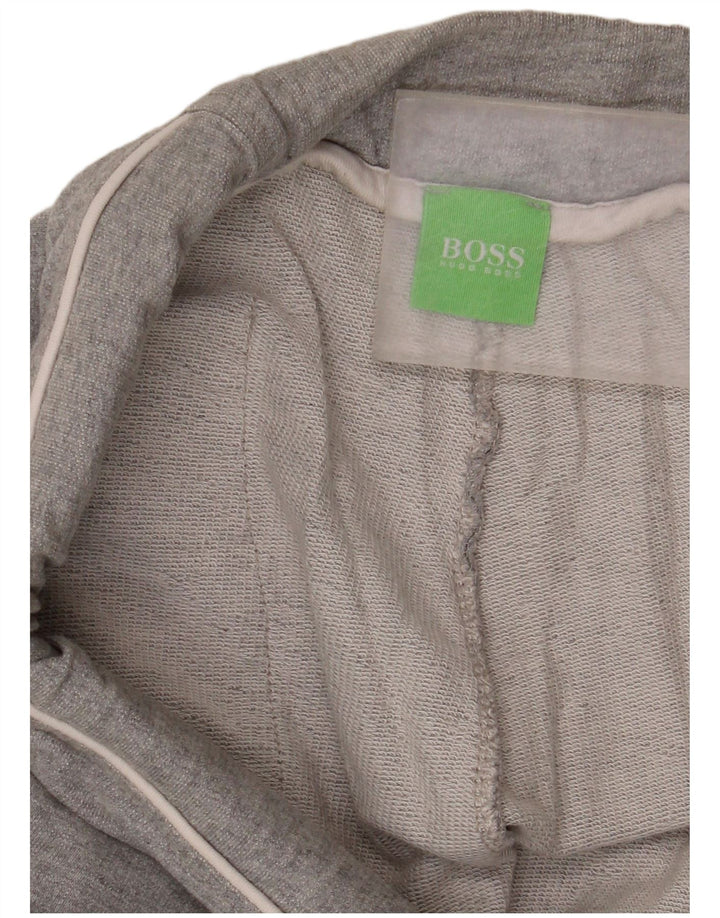 Pantaloni de trening pentru bărbați Hugo Boss, bumbac gri mediu