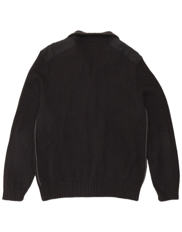 Pulover cardigan pentru bărbați Calvin Klein, bumbac negru mare