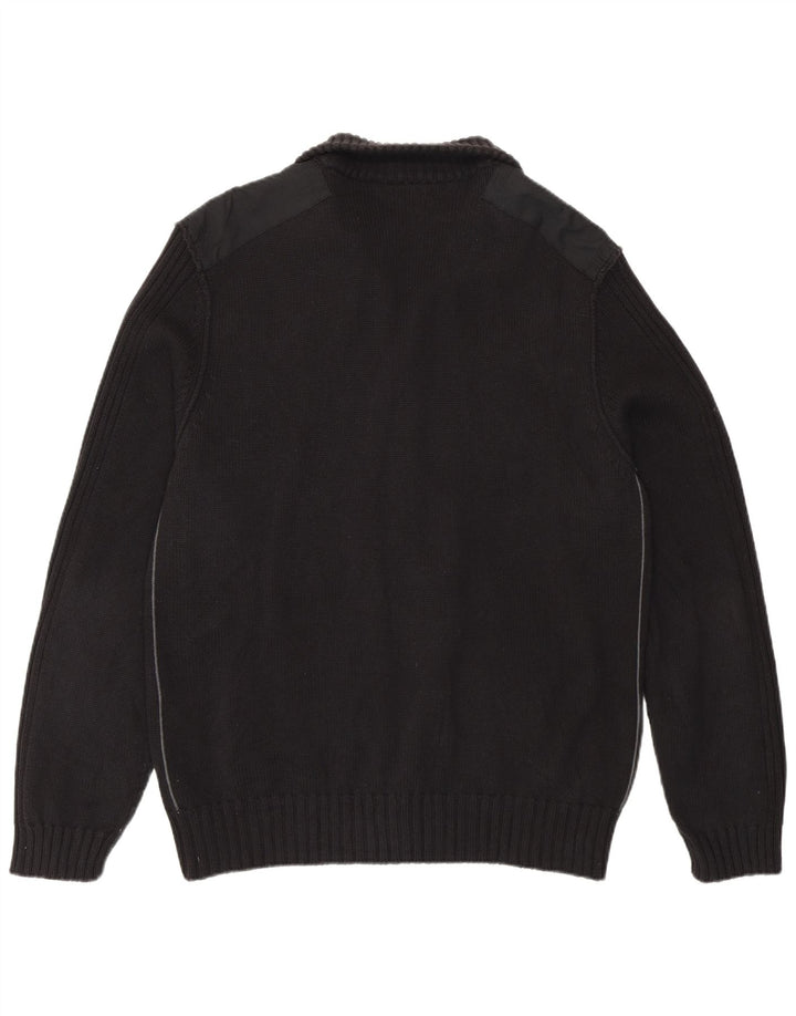 Pulover cardigan pentru bărbați Calvin Klein, bumbac negru mare
