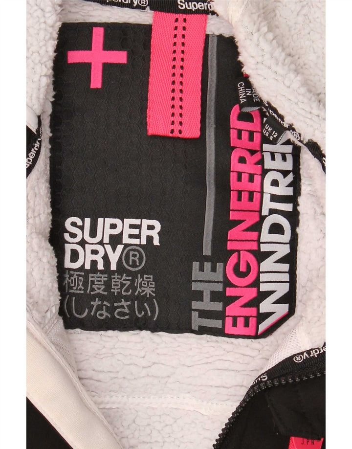 Jachetă de vânt cu glugă Superdry pentru femei UK 12 Medium Black