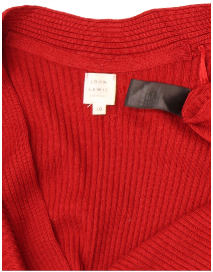 Pulover cardigan deschis supradimensionat pentru femei John Lewis UK 10 Poliester roșu mic