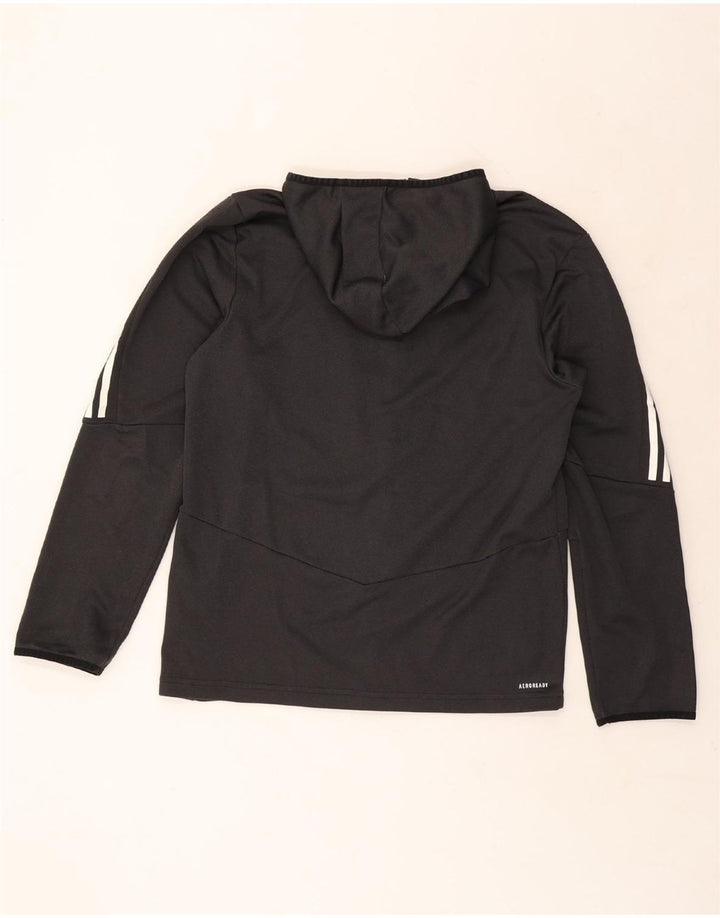 ADIDAS Mens Aeroready Zip Hoodie Sweater Large Grey Polyester