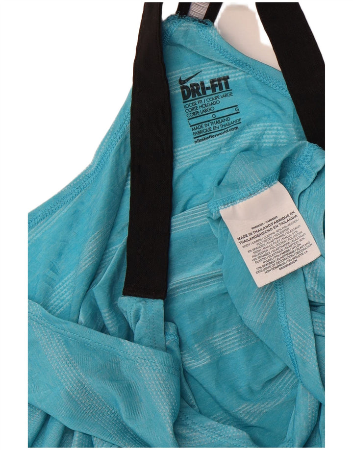 Vestă pentru femei NIKE UK 16 Sport mare din poliester cu dungi albastre