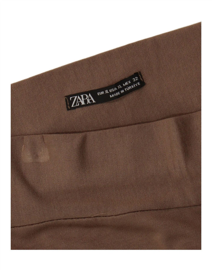 Pantaloni casual pentru femei ZARA XL W32 L28 Maro