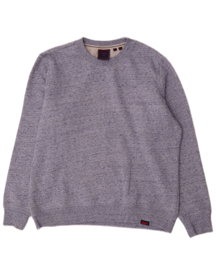 Pulover supradimensionat Superdry pentru femei UK 12 Medium Blue Flecked