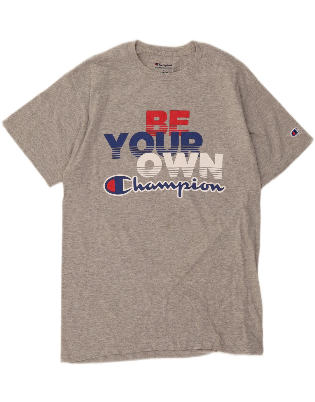 CHAMPION Mens Graphic T-Shirt Top Medium Grey Cotton Vintage Champion and Second-Hand Champion from Messina Hembry 