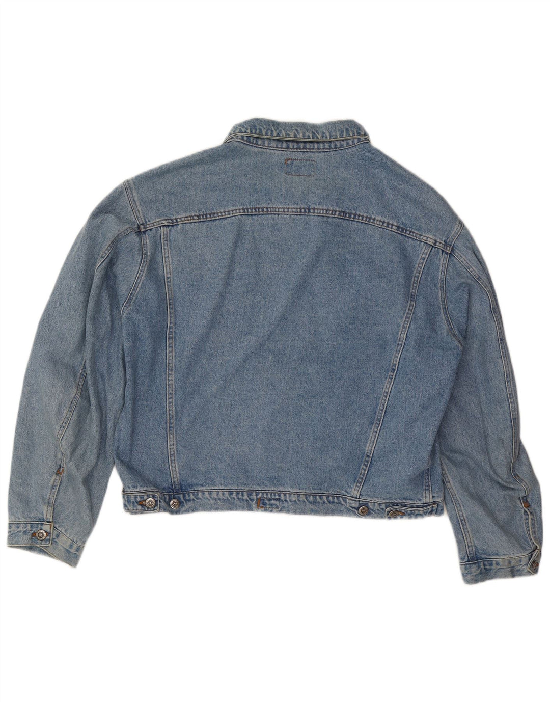 Jachetă de blugi vintage pentru femei UK 20 2XL Bumbac albastru