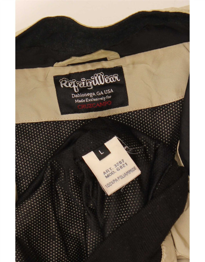 Refrigiwear Mens Cruzcampo Bomber Jacket UK 40 Large Beige Polyamide