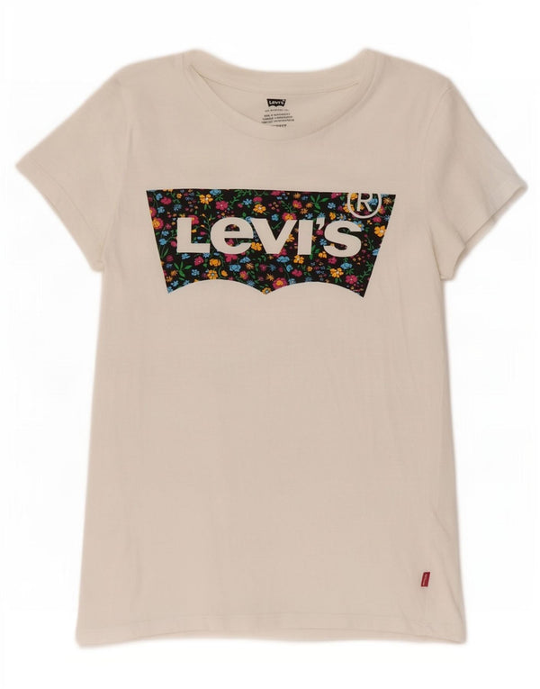 Tricou grafic Levi's pentru femei Top UK 6 XS Bumbac alb