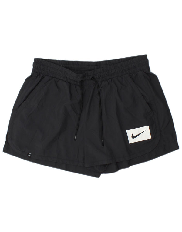 Pantaloni scurti sport NIKE pentru femei UK 14 Poliester mediu negru