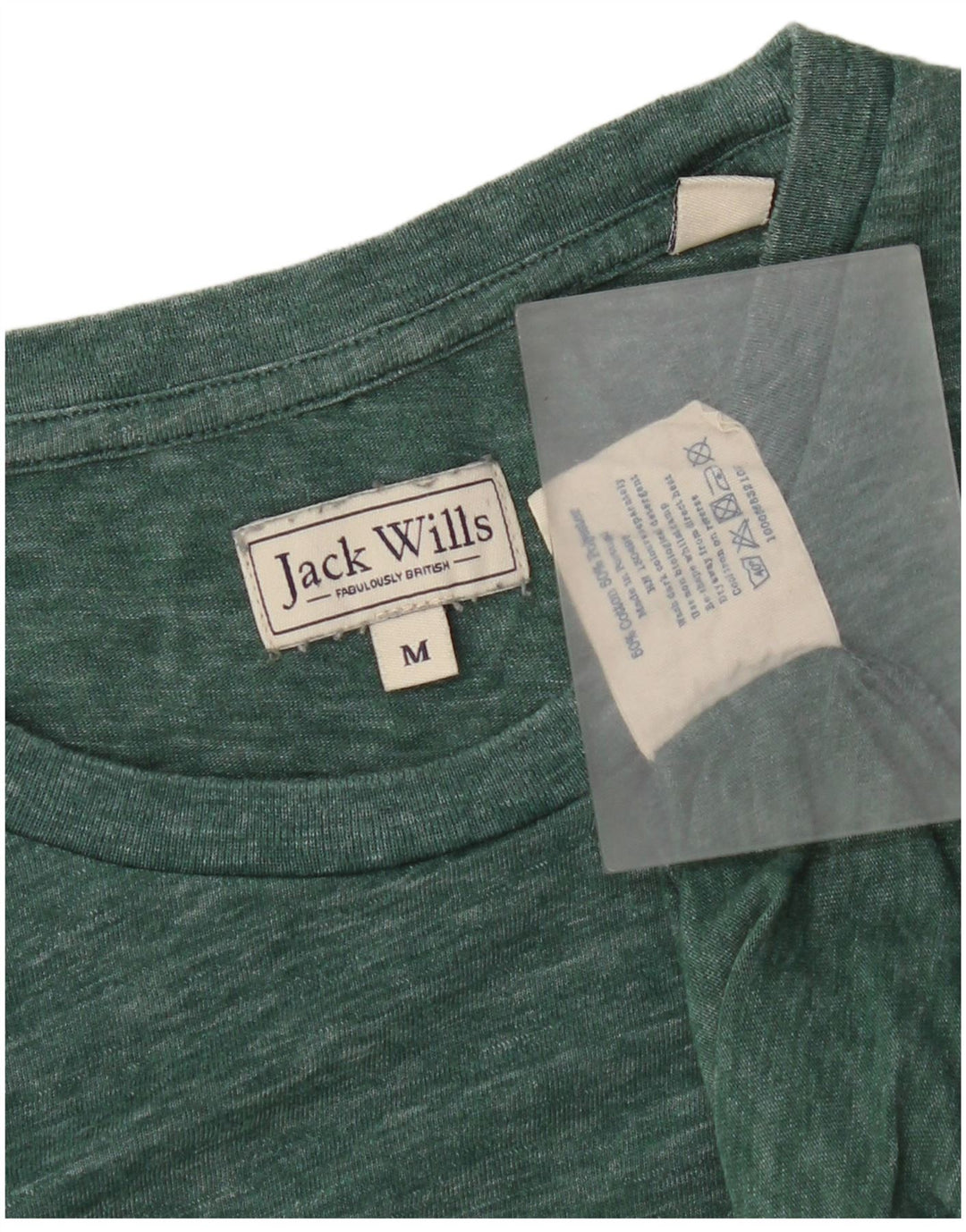 Tricou Jack Wills pentru bărbați Top din bumbac cu pete verde mediu