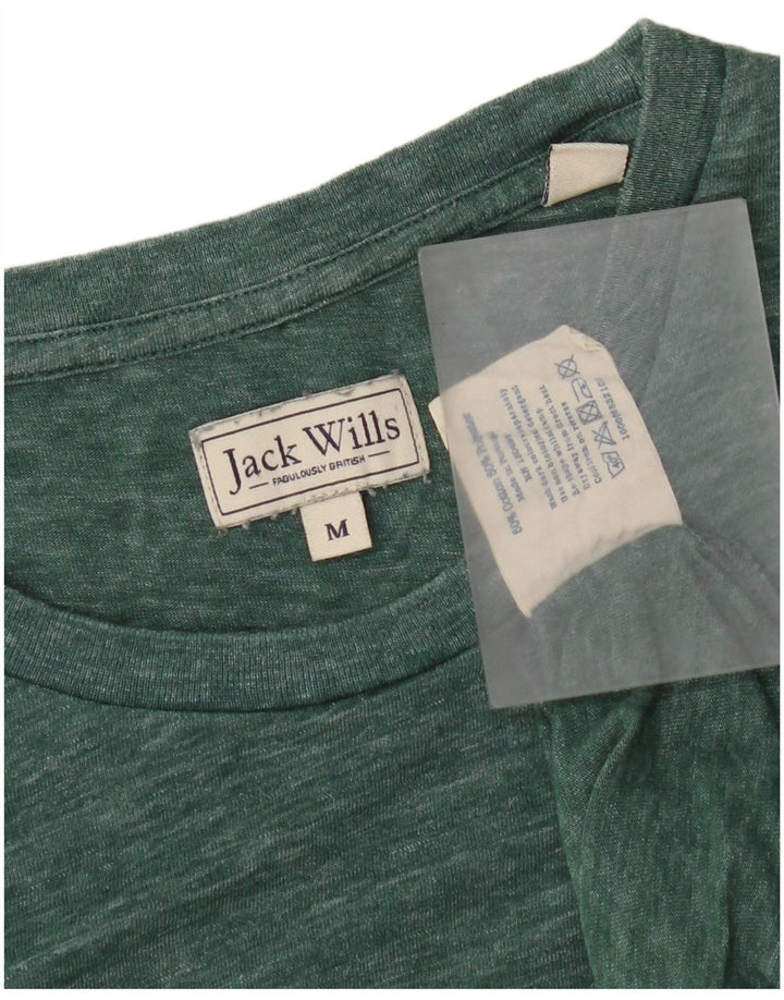 Tricou Jack Wills pentru bărbați Top din bumbac cu pete verde mediu