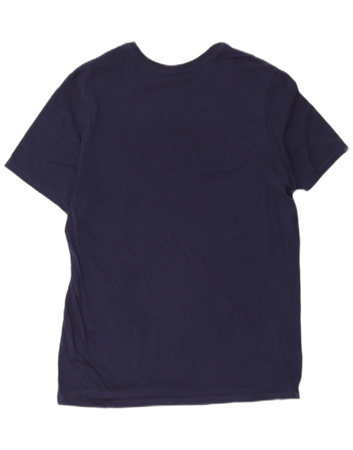 Tricou grafic Nike pentru bărbați, cu croială atletică, top mediu, bleumarin