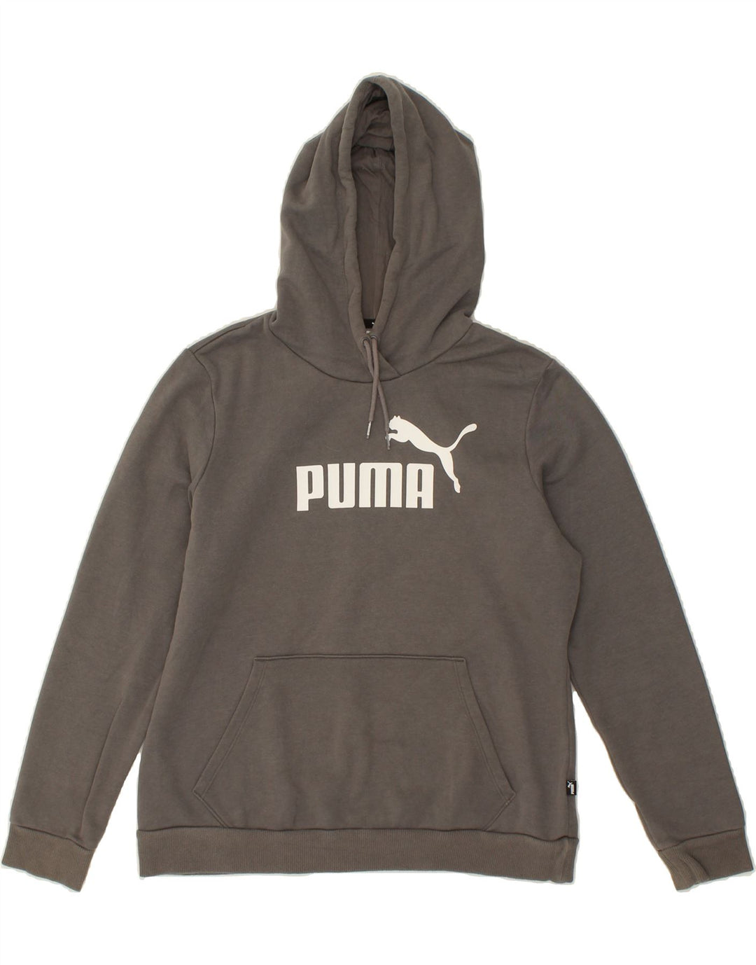 PUMA Mens Graphic Hoodie Jumper Large Grey Cotton Vintage Puma and Second-Hand Puma from Messina Hembry 