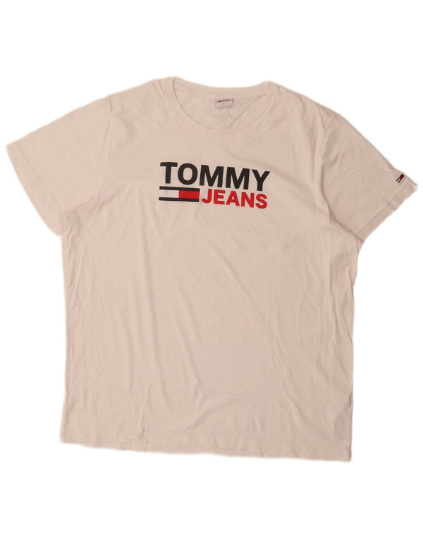 Tricou grafic Tommy Hilfiger pentru bărbați Top 2XL bumbac alb