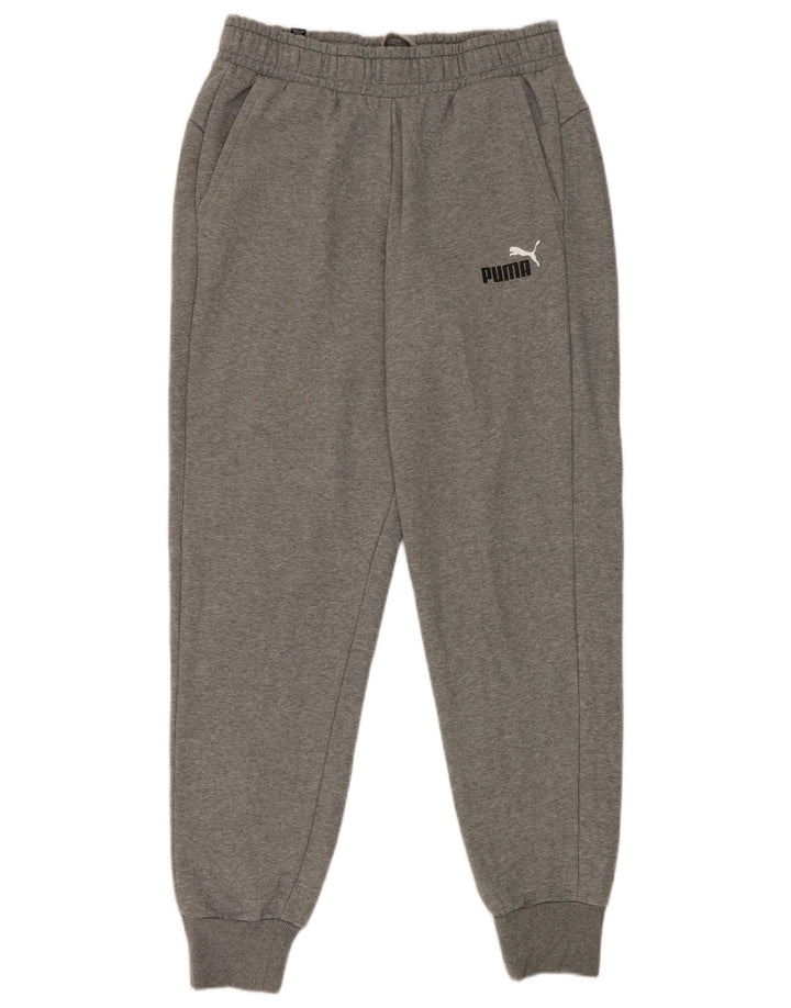 Pantaloni de trening Puma pentru bărbați Joggeri din bumbac gri mediu