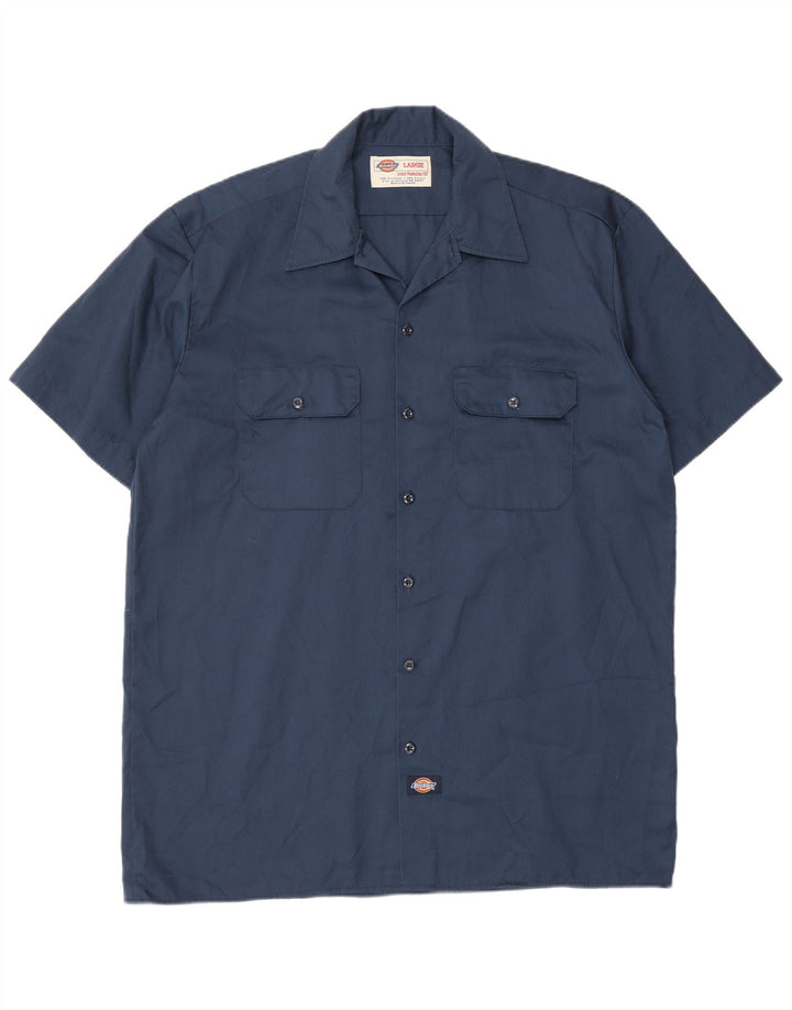 Cămașă cu mânecă scurtă pentru bărbați Dickies, poliester mare bleumarin