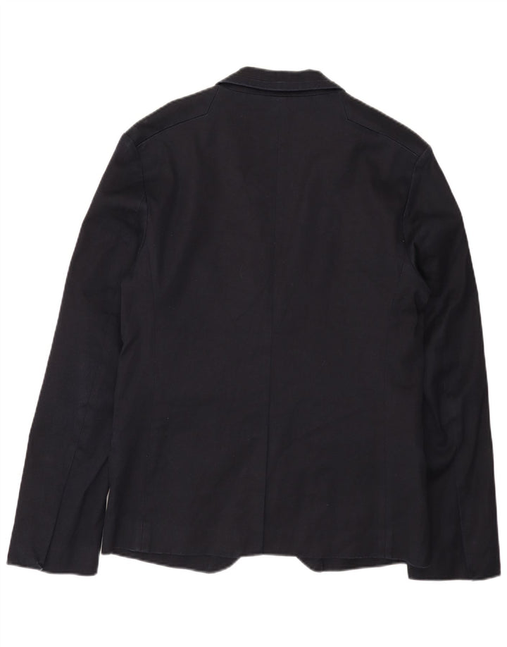 Jachetă Blazer pentru bărbați Armani Exchange cu 2 nasturi UK 38 Bumbac mediu albastru bleumarin