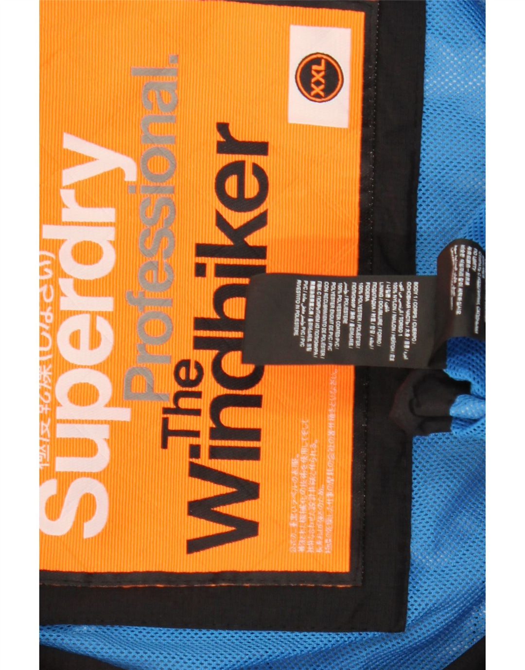 Jachetă de ploaie The Windhiker Superdry pentru bărbați UK 44 2XL Nylon negru